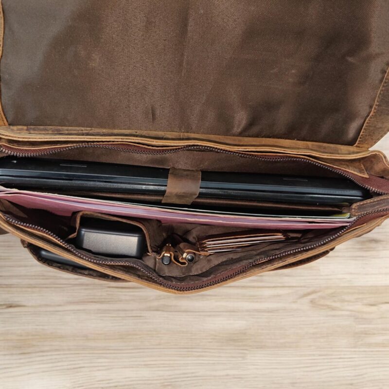 Customized Leather Messenger CrossBody Laptop Bag Office Handbag Briefcase Rustic Vintage Messenger Bag for Men Valentines Gifts for Him
